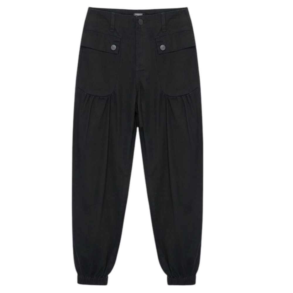 Truce Cropped Jogger Pants Black | Girls Size 8 | 100% Cotton | Casual Everyday